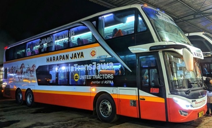 Harga Tiket Bus Harapan Jaya Double Decker